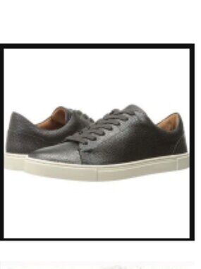 Frye Low Top Lace Up Sneakers PEWTER Charcoal Metallic Shoes Women's Size 7